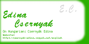 edina csernyak business card