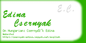 edina csernyak business card